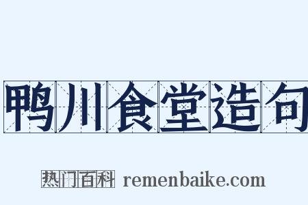 鸭川食堂造句是什么意思的图片